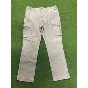 light gray old navy cargos straight size 34x32